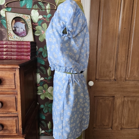 2 Peice Floral Daisy Skirt and Top Set - Picture 7 of 12